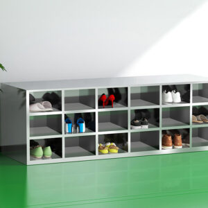 tủ giầy inox 18 hộc 1800x600x600 dùng trong phòng sạch, xưởng sản xuất hoặc gia đình