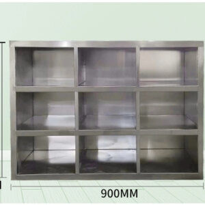 tủ giày inox 9 hộc 900x300x602 với Khung tủ làm bằng inox hộp 30 x 30 mm