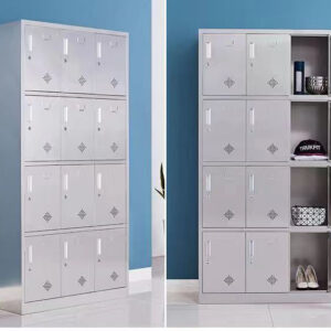 tủ quần áo inox 12 cửa 1800x400x900 với chất Liệu Khung làm từ tấm Inox 304 dày 1mm