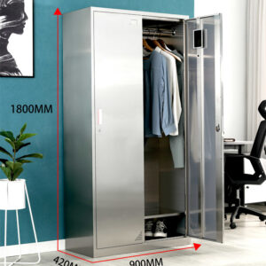 tủ quần áo inox 2 cửa 1800x420x900 Thiết kế mái dốc thông minh tránh bụi bẩn