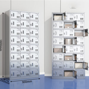 tủ quần áo inox 24 cửa 1800x350x900 với chất Liệu Khung làm từ tấm Inox 304 dày 1mm