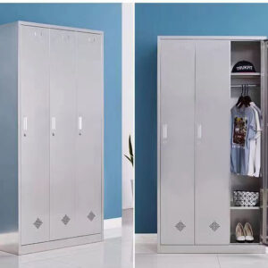 tủ quần áo inox 3 cửa 1800x420x900 với chất Liệu Khung làm từ tấm Inox 304 dày 1mm