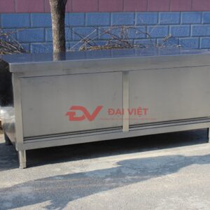 tủ úp chén bát inox 4 tầng 1500x600x800mm Cánh khung kính 5mm cường lực