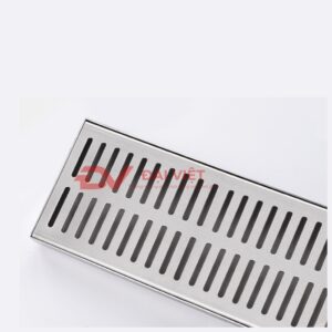 vỉ thoát sàn inox 90x10x6cm Dùng làm rãnh thu nước cho ống thoát nước nhà bếp, nhà hàng, nhà tắm, bếp ăn công nghiệp