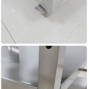 xe đẩy 4 tầng inox 1000x450x200mm với khung được làm từ inox hộp