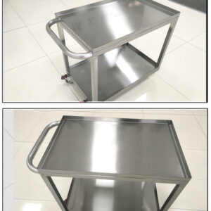 xe đẩy inox 2 tầng 750x480x750mm làm từ inox 304