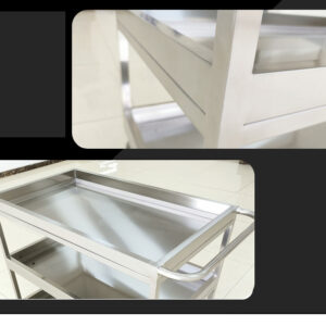 xe đẩy inox 3 tầng 800x500x900mm sử dụng mối hàn tig tiên tiến