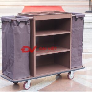 với 3 ngăn, 2 túi nâu bằng vải bạt