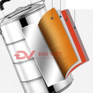 Camen Inox giữ nhiệt 4 ngăn 14x28cm camen inox giữ nhiệt này dùng để đựng cơm, thức ăn văn phòng, công ty, nhà xưởng