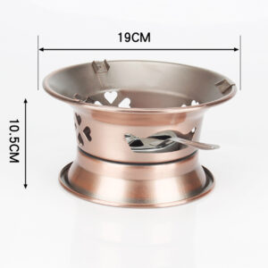 bếp cồn inox tròn 19x10.5cm đa dạng màu sắc và kích thước