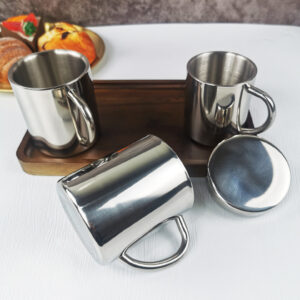 ca inox không nắp 7x8cm Kiểu dáng Tròn, bắt mắt