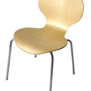 ghế cafe chân inox uốn cong GC27 có Mặt ghế và lưng ghế bằng nhựa uốn cong đẹp mắt