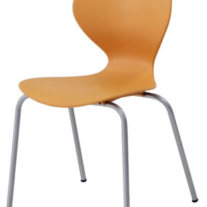 ghế cafe chân inox uốn cong GC30 có Mặt ghế và lưng ghế bằng nhựa uốn cong đẹp mắt