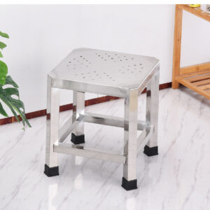 ghế đẩu inox vuông 29x29x65cm Các mối hàn được thực hiện bằng công nghệ hàn TIG có khí Ar bảo vệ chống oxi hóa