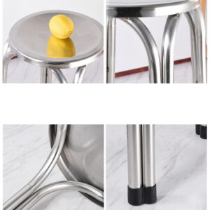 ghế đôn inox 29x22cm Ghế đôn inox này sử dụng cho các quán cafe, trường học, bệnh viện