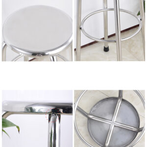 ghế đôn inox 29x30cm Mặt ghế bọc nệm hoặc inox