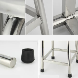 ghế đôn inox bọc nhựa 33x45cm Vật Liệu ống tròn phi 32.