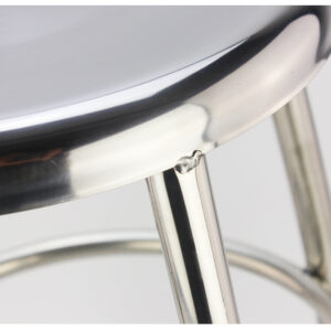 ghế đôn inox tròn 29x45cm Các mối hàn được thực hiện bằng công nghệ hàn TIG có khí Ar bảo vệ chống oxi hóa