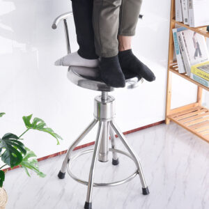 ghế xoay inox 29x68cm có Vật Liệu ống tròn phi 32.