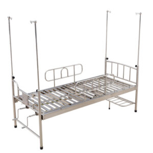 giường bệnh nhân inox 2 tay quay 1900x550x500mm khung inox hộp 30 x 60 mm