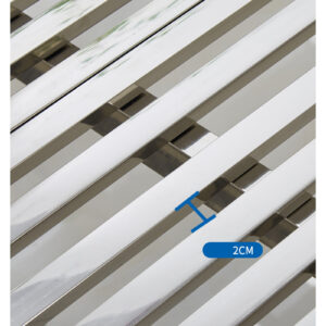 giường inox 1m8x2m chân đế cao su chống trượt