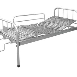 giường y tế inox 2 tay quay 2060x900x530mm chân giường ống inox đường kính 32 mm