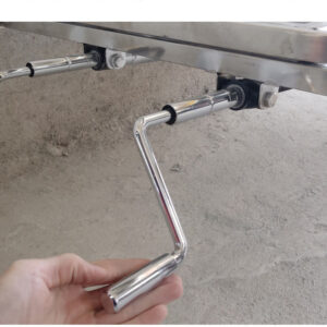 giường y tế inox 2150x900x500mm chân đế cao su chống trượt