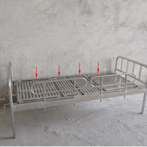 giường y tế inox 2150x900x500mm chân giường ống inox đường kính 32 mm