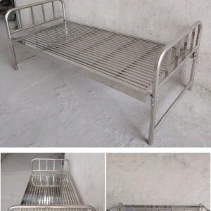 giường y tế inox 2150x900x500mm khung inox hộp 30 x 60 mm