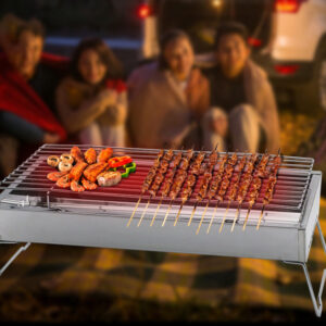 thùng nướng than inox 45x23x22cm Độ bền cao, không gỉ sét