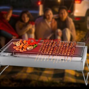 thùng nướng than inox 47x25x18cm với Chất Liệu Inox 304 dày 1mm