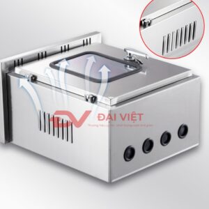 vỏ tủ điện inox ngoài trời cửa kính 1500x700x370mm vỏ tủ được chấn dập từ inox dày 1.2mm