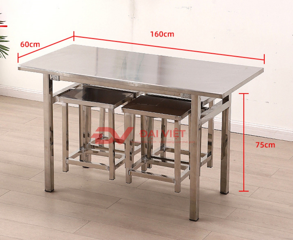 Bàn Ăn Công Nghiệp Inox