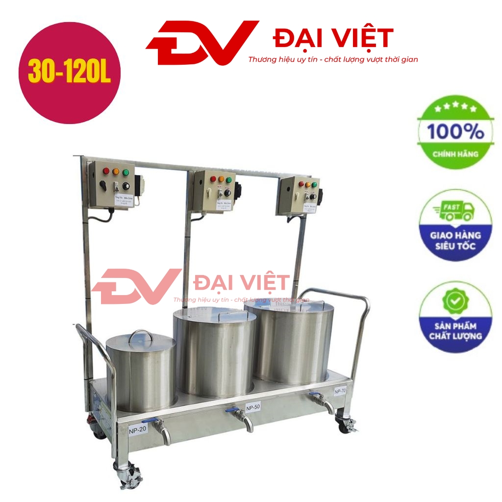 Bộ 3 nồi nấu phở bằng điện 30L – 100L – 120L