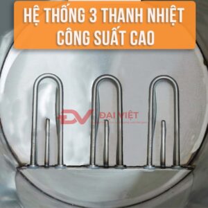 thanh nhiệt được đặt sát đáy nồi giúp tiết kiệm diện tích