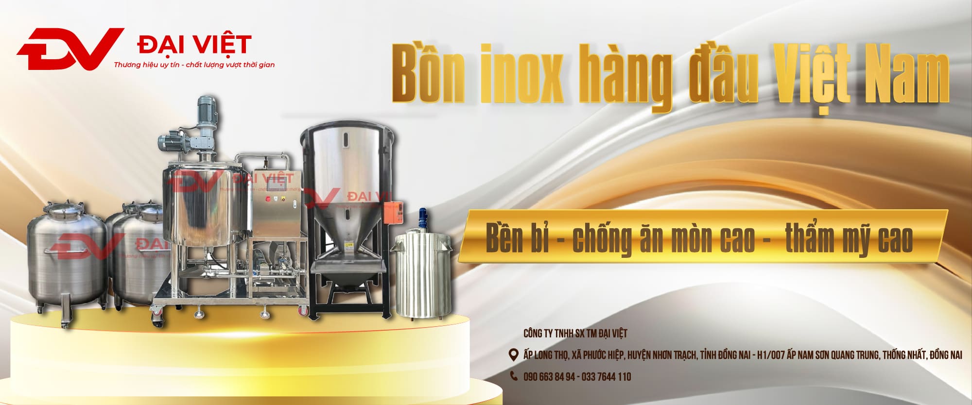 Cơ Khí Đại Việt chuyên gia công bồn inox công nghiệp