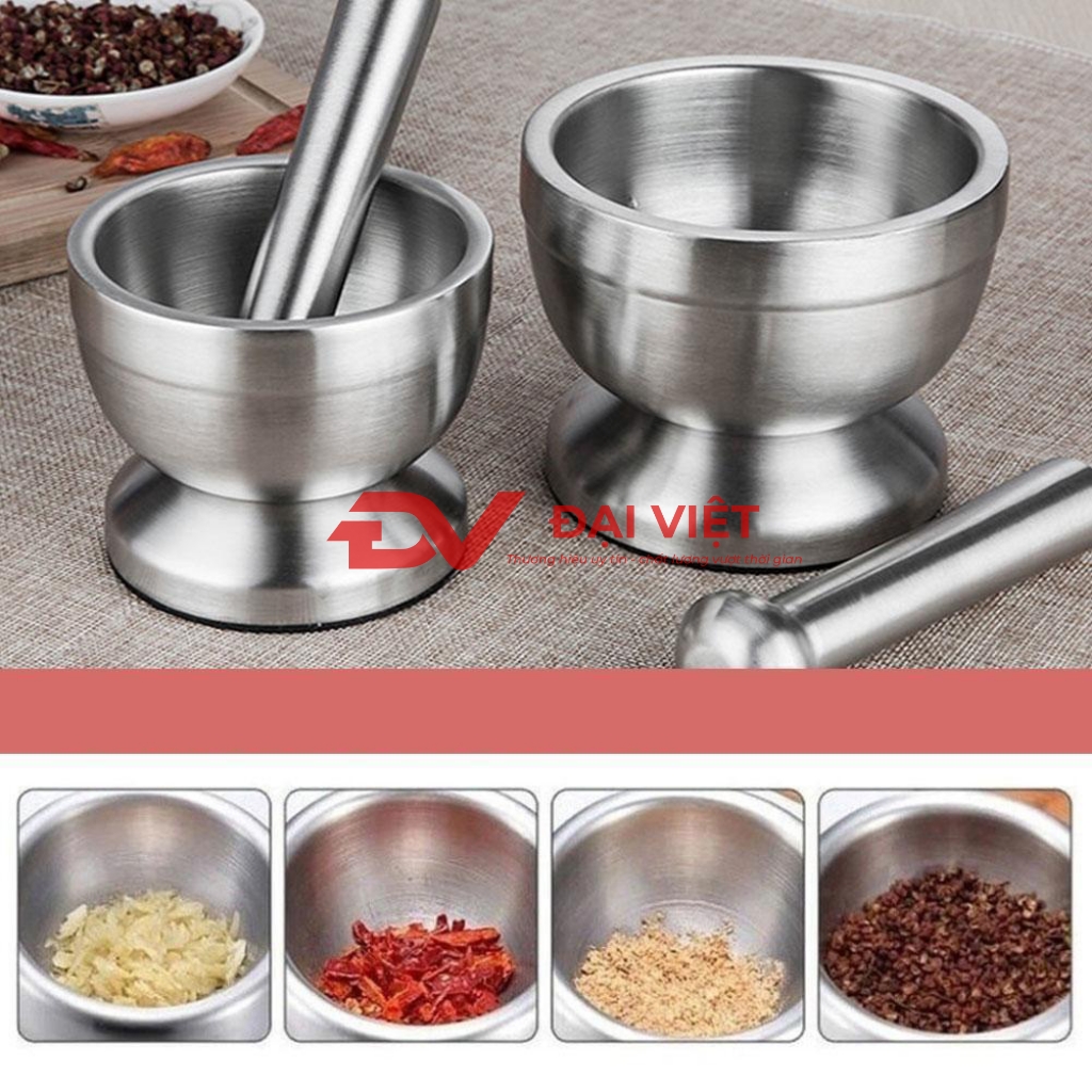 Bộ Cối chày inox