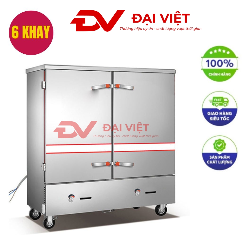 Tủ cơm 6 khay dùng gas và điện