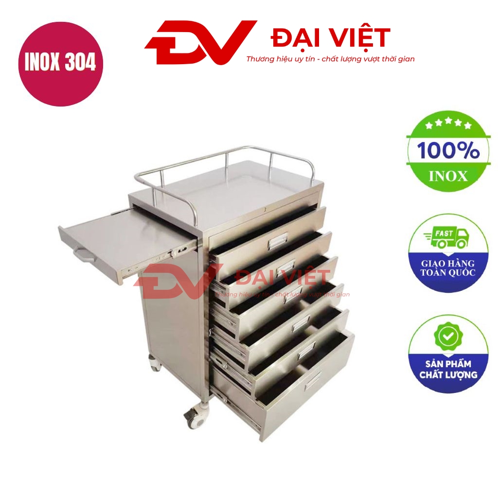 Tủ đựng dụng cụ y tế inox 660x440x880mm