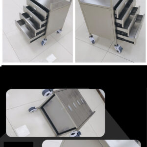 Xe đẩy dụng cụ y tế 600x450x900mm 4 ngăn kéo Có 4 bánh xe đường kính 90mm