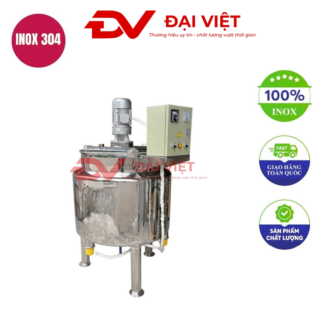 bồn khuấy trộn mỹ phẩm 2 lớp 1500l