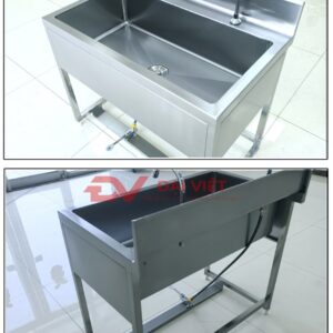 bồn rửa inox công nghiệp 1 hố 990x600x950mm 1