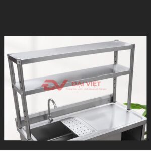 bồn rửa tay inox đơn có khung chân 1000x500x800mm 5