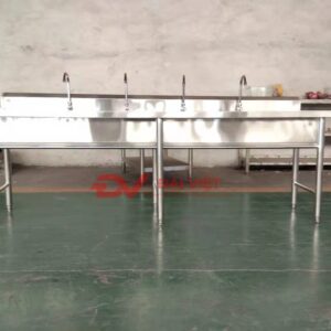 chậu rửa công nghiệp 1 hố có kệ 1000x500x800mm 2