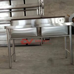 chậu rửa công nghiệp 1 hố có kệ 1000x500x800mm 7