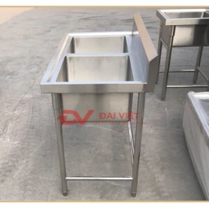 chậu rửa công nghiệp đôi 1200x600x800mm 2