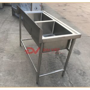 chậu rửa công nghiệp đôi 1200x600x800mm 5