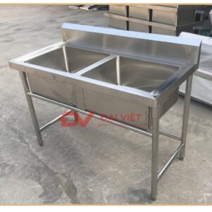 chậu rửa công nghiệp đôi 1200x600x800mm 7