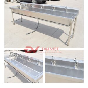 chậu rửa inox công nghiệp 2000x600x800mm 1