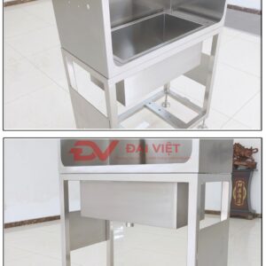chậu rửa tay công nghiệp 900x450x1250mm 4